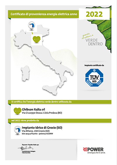 Certificato di provenienza energia elettrica 2021